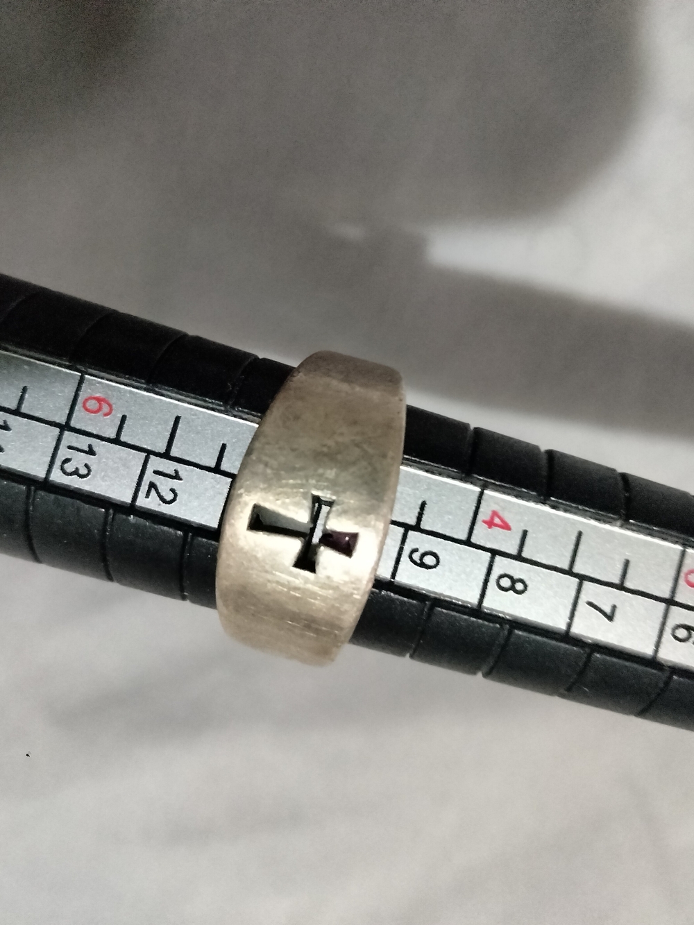 James Avery Silver Cross Cutout Band - Matte Silver Finish